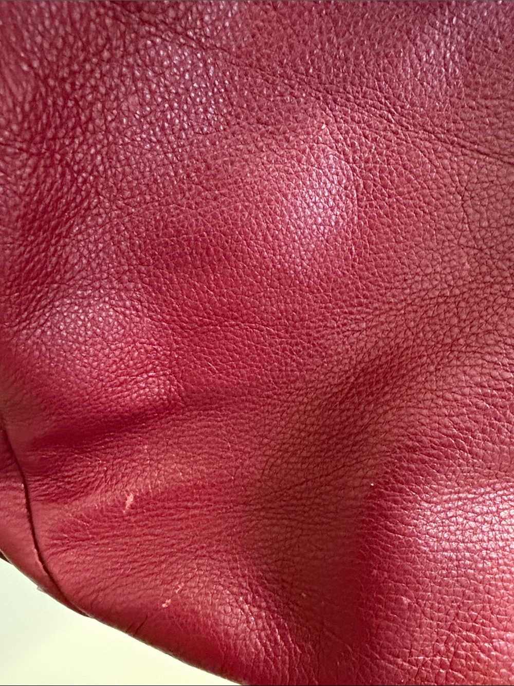 Badgley Mischka Burgundy Leather Shoulder Bag with Gold Accents - Picture 8 of 12